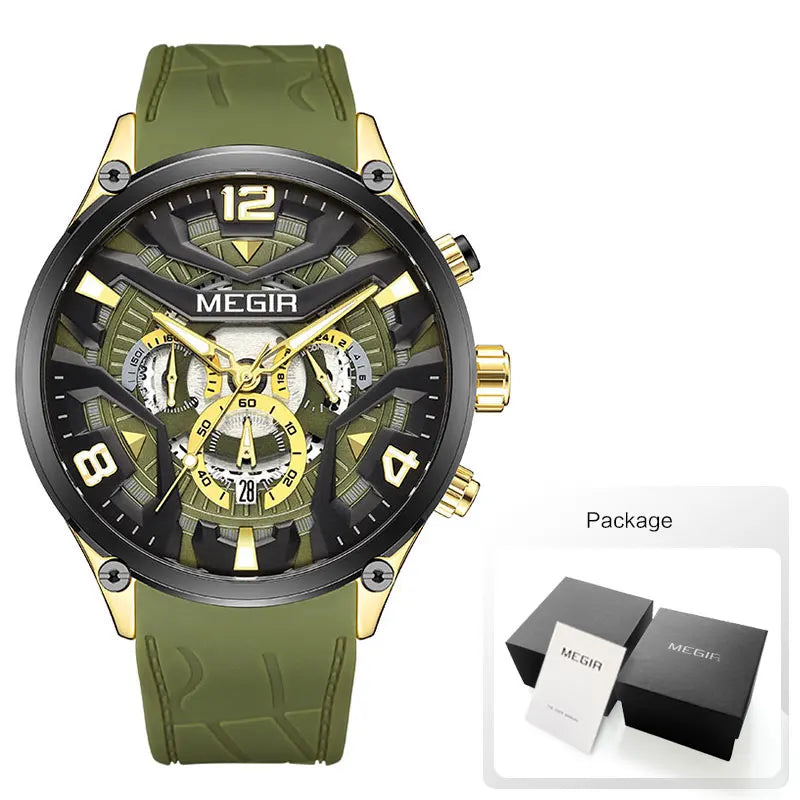 Olive Green Sport Watch Men