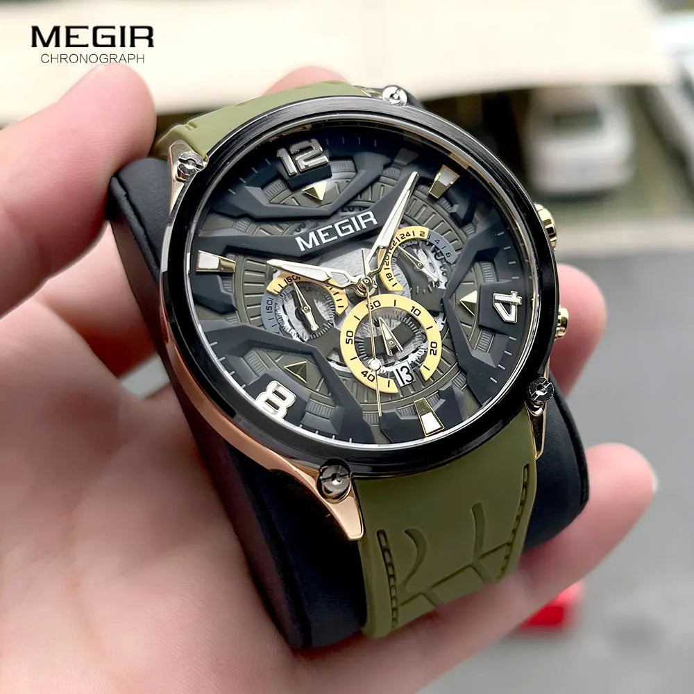 Olive Green Sport Watch Men