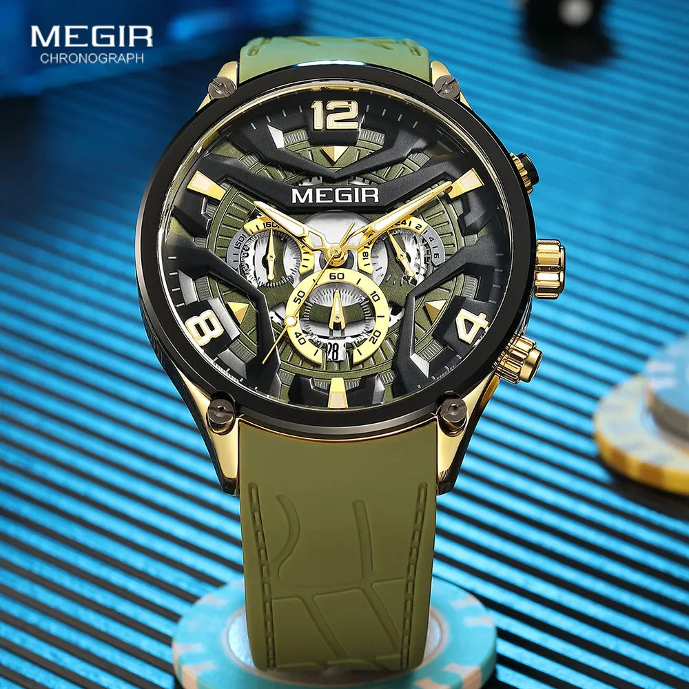 Olive Green Sport Watch Men