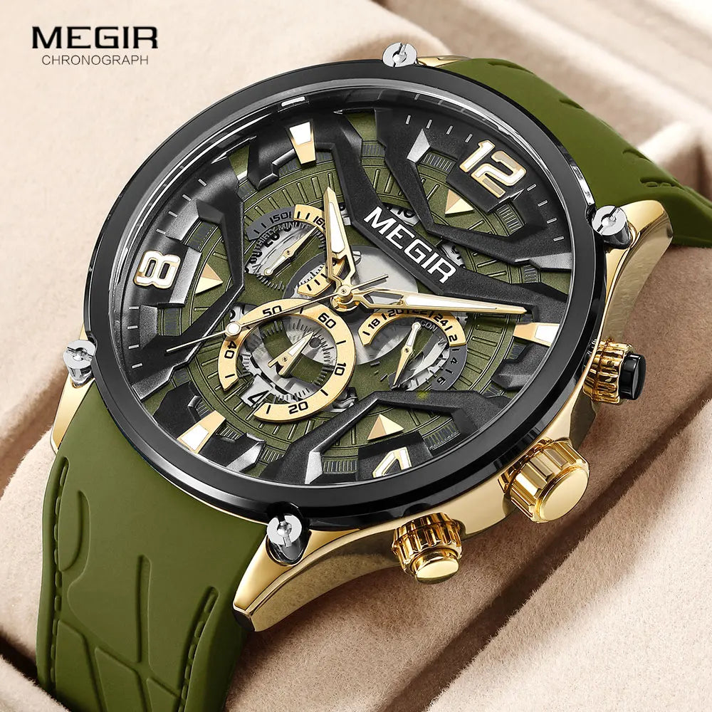 Olive Green Sport Watch Men