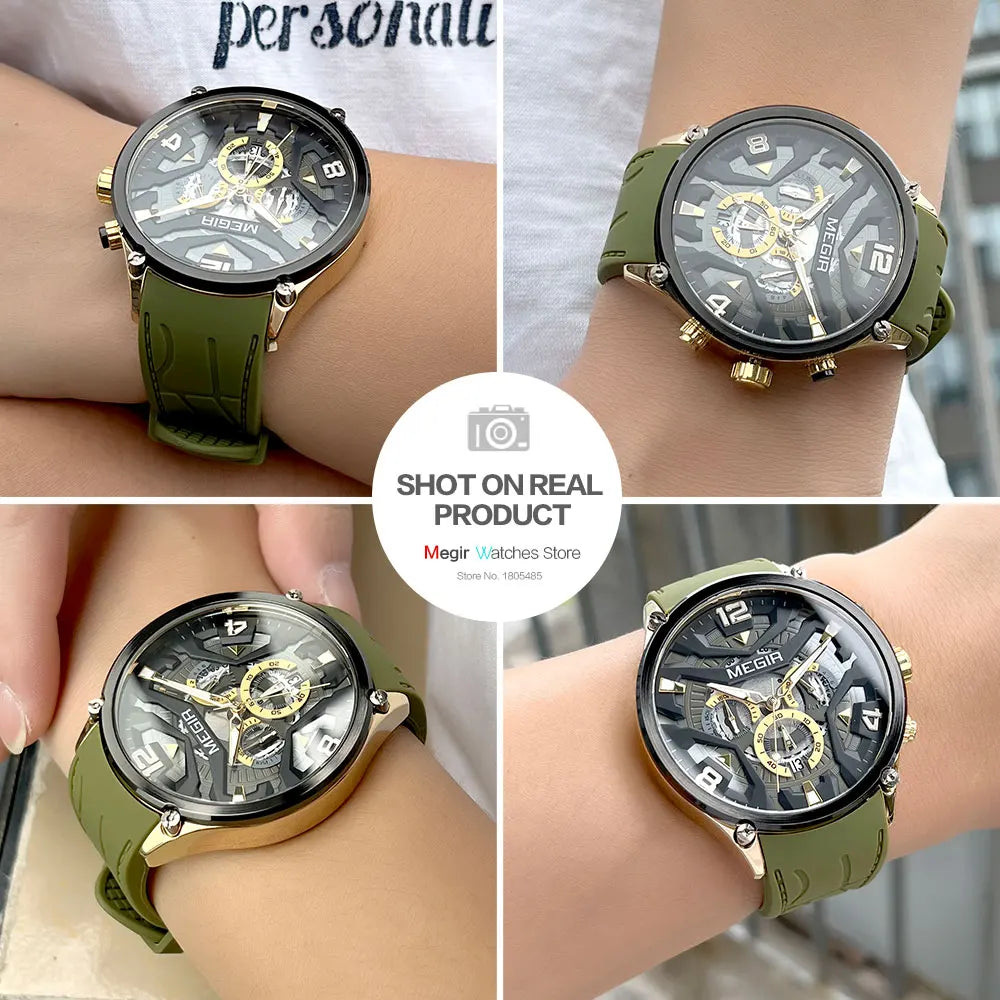Olive Green Sport Watch Men